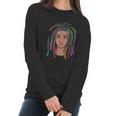 Funny Afro Radiant Black Woman With Dreadlocks Gift Women Women Long Sleeve Tshirt