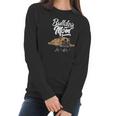 Funny English Bulldog Mom Life Is Ruff Women Long Sleeve Tshirt