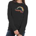 Gangsta Rap Retro Rainbow Funny Music Graphic Women Long Sleeve Tshirt