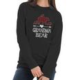 Grandma Bear Three Cubs Red Plaid Grandma Christmas Women Long Sleeve Tshirt