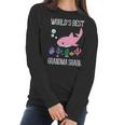 Grandma Gift Worlds Best Grandma Shark Women Long Sleeve Tshirt