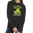 Grinch Drinking Coffee Double Hate Loathe Entirely Women Long Sleeve Tshirt