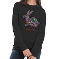 Happy Easter Bunny Rabbit Flowers Logo Women Long Sleeve Tshirt