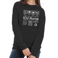 Intensive Care Unit Icu Nurse Funny Nursing Gifts Women Long Sleeve Tshirt