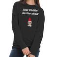 Just Chillin On The Shelf Stoned Elf Funny Christmas Women Long Sleeve Tshirt