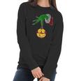 Be Kind Grinch Hand Holding Women Long Sleeve Tshirt