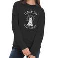 Llamastay 6 Feet Away Funny Social Distancing Women Long Sleeve Tshirt