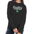 Lucky Mama St Patrick Day Mommy And Me Scoop Neck Women Long Sleeve Tshirt