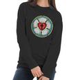 Luther Rose Seal Lutheran Symbol Christian Cross Graphic Design Printed Casual Daily Basic Women Long Sleeve Tshirt