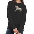 Majestic Wild Horse Stallion Photo Portrait Women Long Sleeve Tshirt