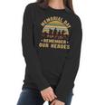 Memorial Day Remember Our Heroes Womens Triblend Scoop Women Long Sleeve Tshirt