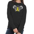 Neuroblastoma Awareness Ribbon Butterfly Women Long Sleeve Tshirt