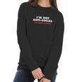 Im Not Anti-Social Im Selectively Cool Sarcastic Women Long Sleeve Tshirt