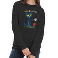 Pete The Cat With Coffee Preschool Women Long Sleeve Tshirt