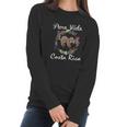 Pura Vida Costa Rica Floral Cute Sleepy Sloth Funny Gift Women Long Sleeve Tshirt