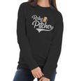 Relief Pitcher Beer And Baseball Funny Graphic Design Printed Casual Daily Basic Women Long Sleeve Tshirt