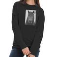 Retro Graphic Horse Head Mono Picture Women Long Sleeve Tshirt