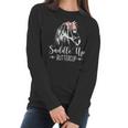 Saddle Up Buttercup Horse Riding Gift Rodeo Cowgirl Women Long Sleeve Tshirt