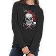 Skull Bah Humbug Christmas Funny Santa Women Long Sleeve Tshirt