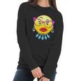 Smiling Emojis Lady Bling Face Glasses Women Women Long Sleeve Tshirt