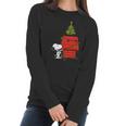 Snoopy And Christmas Tree Women Long Sleeve Tshirt