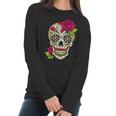 Sugar Skull Flower Crown Day Of The Dead Halloween Men Women T-Shirt Graphic Print Casual Unisex Tee Women Long Sleeve Tshirt