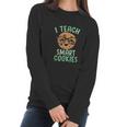 Teacher I Teach Smart Cookies Cute Emoji Glasses Women Long Sleeve Tshirt