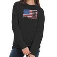 Us American Flag Disc Golf Basket Frisbee Vintage Disc Golf Women Long Sleeve Tshirt