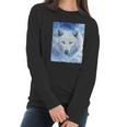 Wolf Wildlife Animal Moon Howl Nature Wolfpack Women Long Sleeve Tshirt