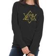 Yeshua Jesus Gold Super Star Tetrahedron Of David Women Long Sleeve Tshirt