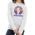 Arizona Vintage Retro Cactus Souvenir Gift Women Long Sleeve Tshirt