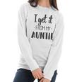 I Get It From My Auntie Creeper Funny Family Baby Jumpsuit Women Long Sleeve Tshirt