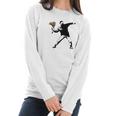 Banksy - Rage Flower Thrower Women Long Sleeve Tshirt