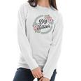 Big Sister With Flower Circle Infant Creeper Women Long Sleeve Tshirt