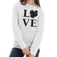 Black Silkie Chicken Love Pet Owner Women Long Sleeve Tshirt