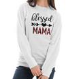 Women Blessed Mama Gift For Mom Women Long Sleeve Tshirt