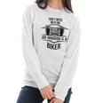 Brisco Brands Dont Mess With Me Grandma Is A Biker Newborn Baby Boy Girl Romper Women Long Sleeve Tshirt