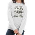 Coffee And Rubber Gloves Nurse Women Long Sleeve Tshirt