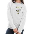 Designed By Kids Save The Bee Nature Protection Gift Women Long Sleeve Tshirt