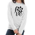 Dog Mom Life Cute Dog Paw Print Women Long Sleeve Tshirt