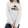 Freddie Mercury Peanuts Playing Piano And Dinking Wine Shirt Women Long Sleeve Tshirt