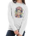 Frida Kahlo Floral Women Long Sleeve Tshirt