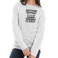 Womens God Found The Cutest Women Made Them Clergy Women Long Sleeve Tshirt