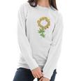 Marijuana Leaf Cannabis Sunflower Cool Stoner Gifts Women Long Sleeve Tshirt