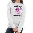 Mommy Shark Gift For Mom Shark Baby Cute Matching Family Women Long Sleeve Tshirt