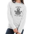 Namaste 6 Feet Away Sloth Social Distancing Women Long Sleeve Tshirt