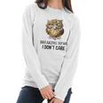 Owl Breaking News I Dont Care 2022 Trend Women Long Sleeve Tshirt