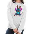 Reindeer Stitch Merry Christmas Women Long Sleeve Tshirt