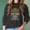 Womens 50 Years Old February 1972 Vintage Retro 50Th Birthday Gift V-Neck Women Long Sleeve Tshirt