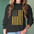 American Flag Honeycomb Honey Bee Beekeeping Beekeeper Women Long Sleeve Tshirt